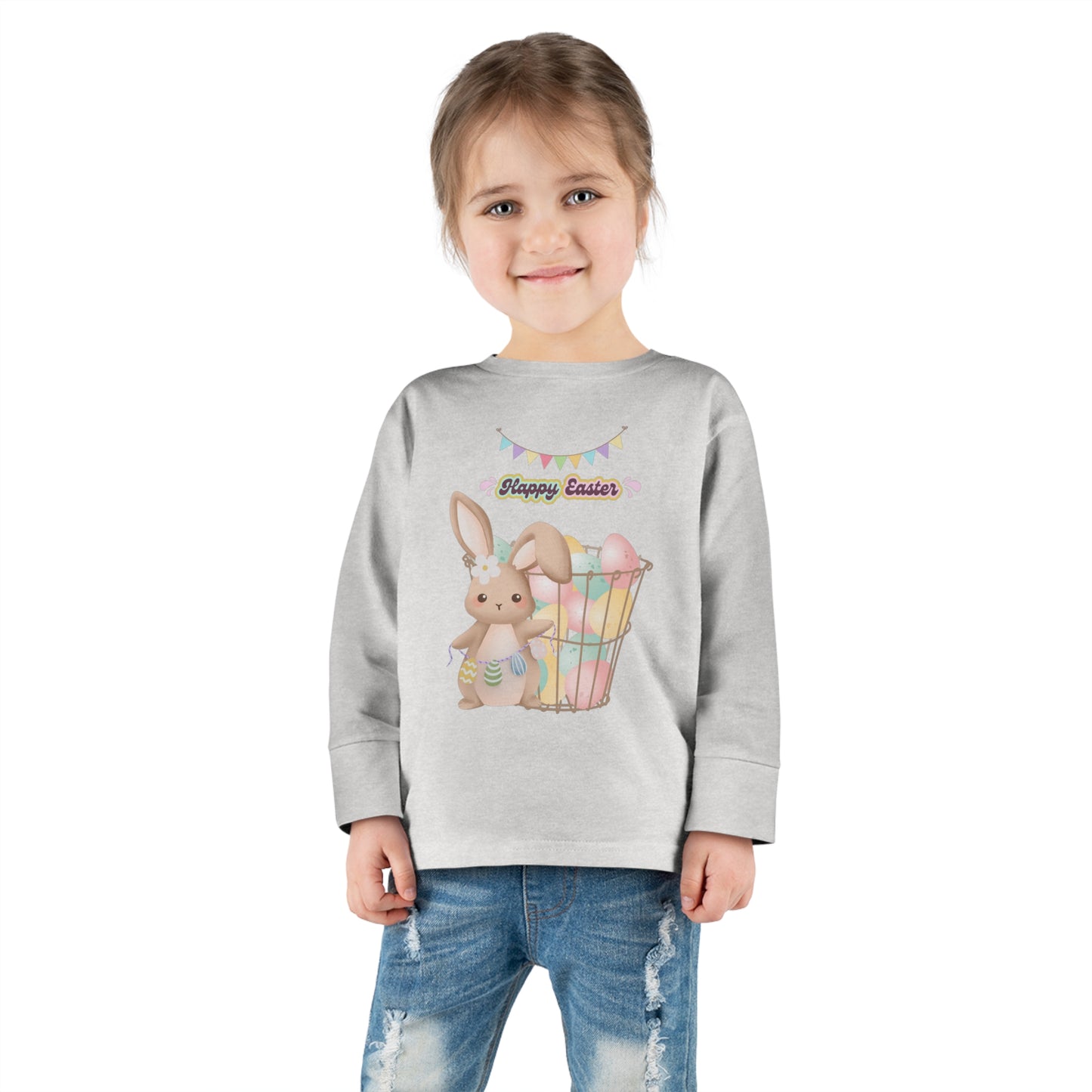 Toddler Long Sleeve Tee Easter basket