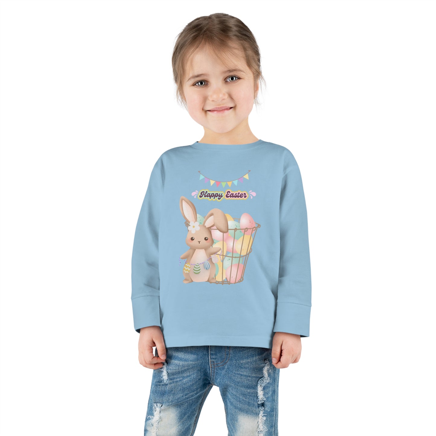 Toddler Long Sleeve Tee Easter basket