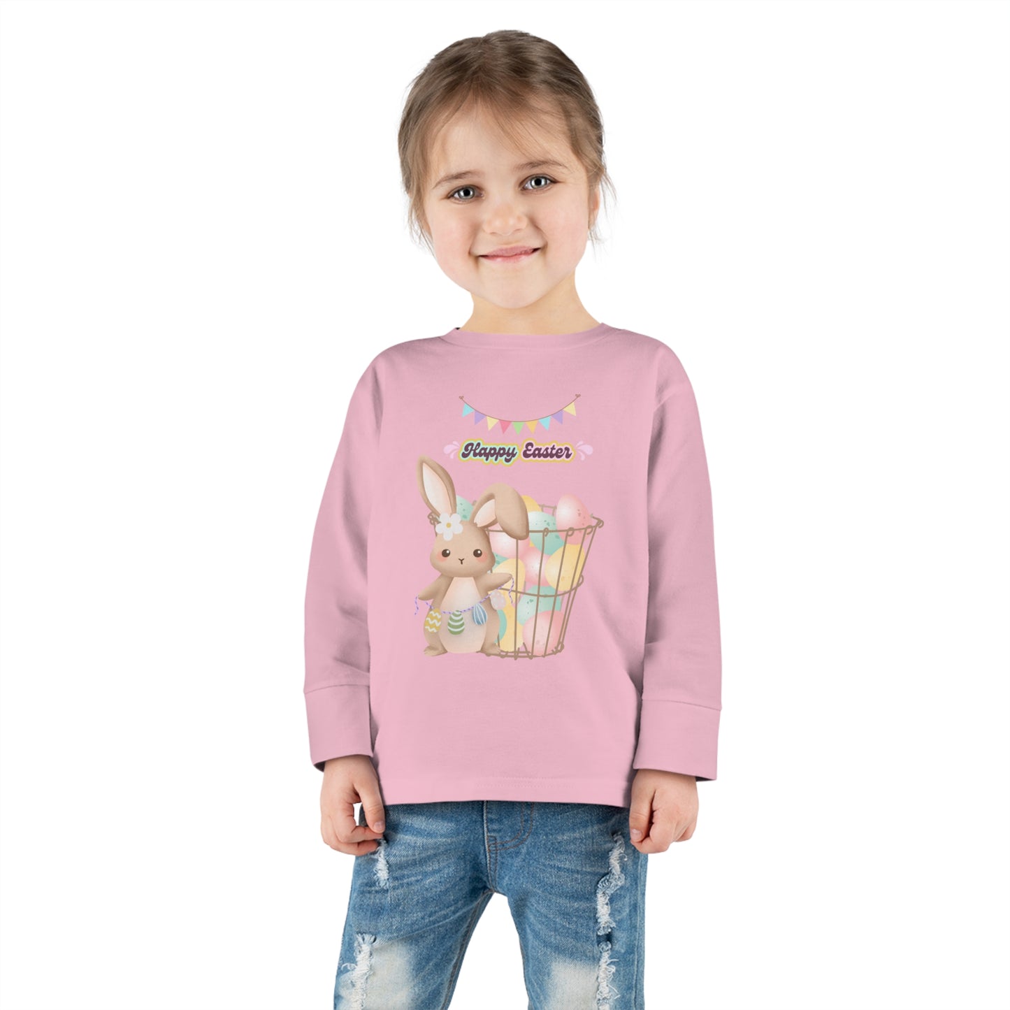 Toddler Long Sleeve Tee Easter basket